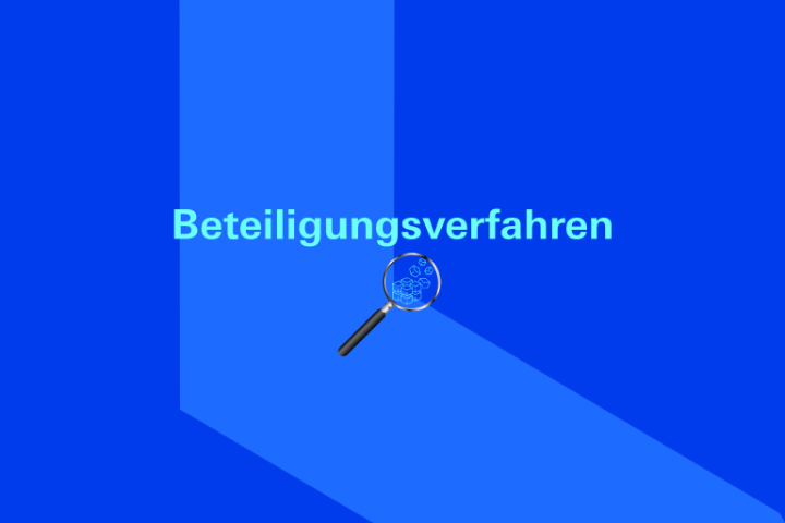 Beteiligungsverfahren; darunter eine Lupe, passende Datensätze sucht.