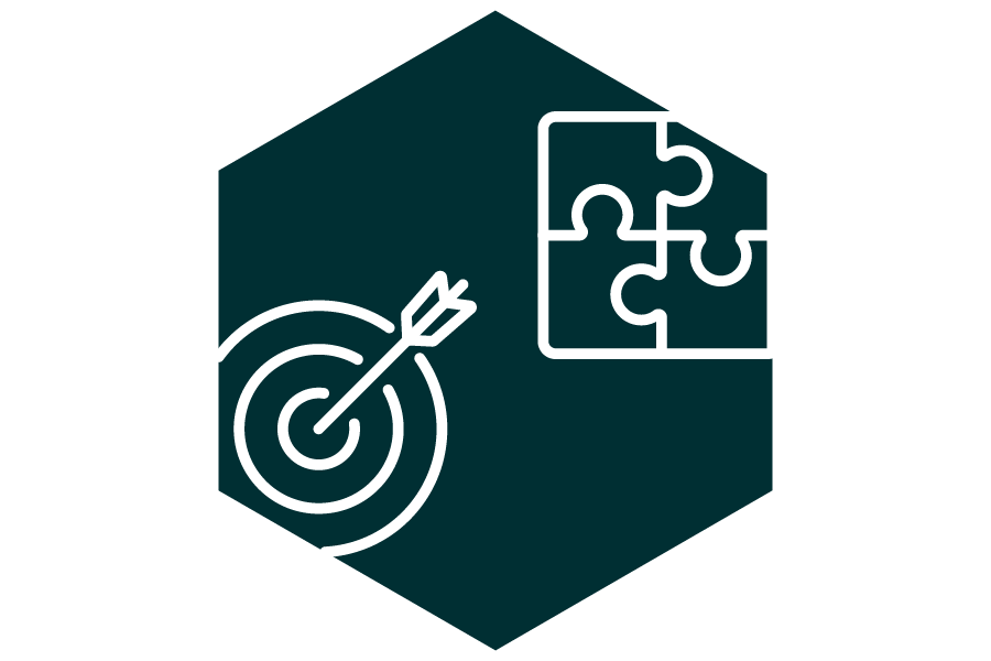 Hexagon Icon Flexibilität und Einsparpotenziale