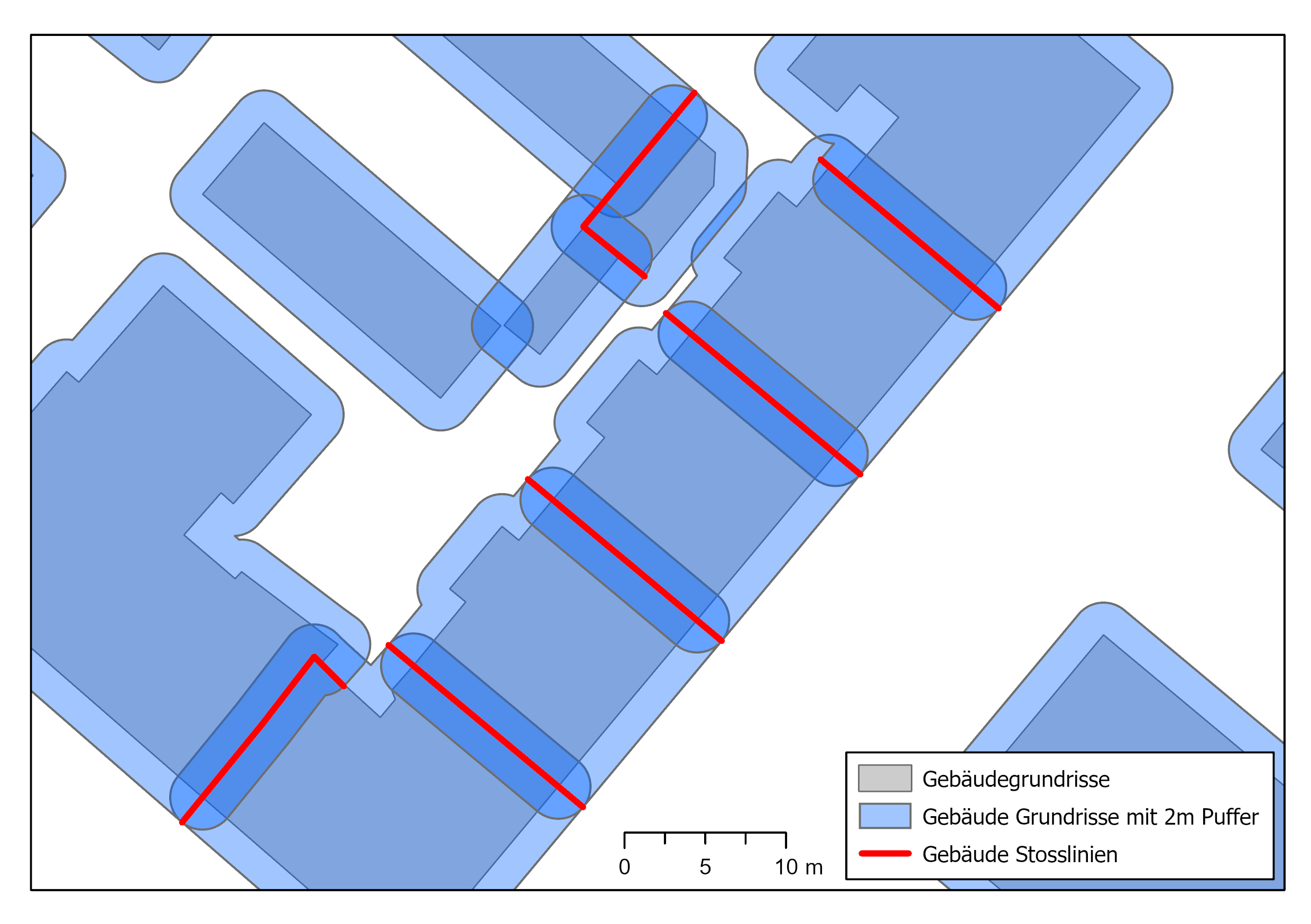 Initial situation for the expansion of the building footprint.