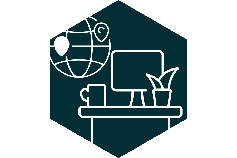 Illustration Mobiles Arbeiten und Homeoffice