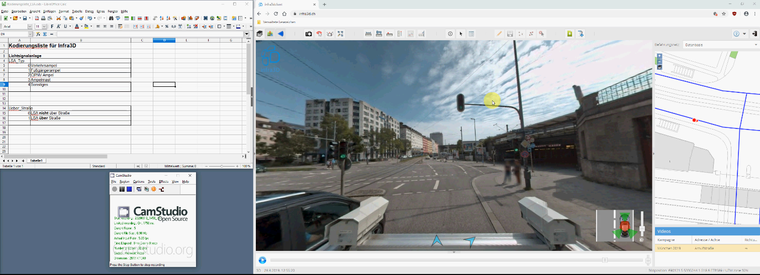 Screenshot of the infra3d application